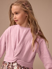Pink Long Sleeve Sequin Skirt Dress (3-12yrs) - Image 4 of 8