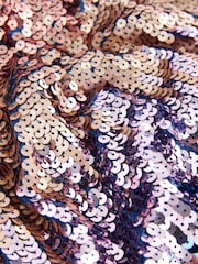 Pink Long Sleeve Sequin Skirt Dress (3-12yrs) - Image 7 of 8