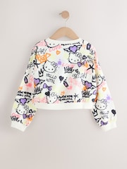 White Graffiti Hello Kitty License Long Sleeve Top (3-16yrs) - Image 6 of 8