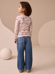 Pink Floral Print Long Sleeve Ribbed T-Shirts 4 Pack (3-16yrs) - Image 10 of 11