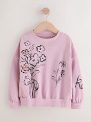 Rosa geblümt - Print Long Sleeve Top (3-16yrs) - Bild 5 von 9