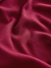 Berry Red Long Sleeve Ribbed Top (3-16yrs) - Image 6 of 7