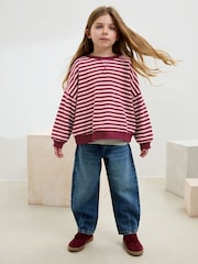 Pink/Plum Oversized Cosy Rib Sweatshirt (3-16yrs) - Image 2 of 9