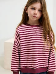 Pink/Plum Oversized Cosy Rib Sweatshirt (3-16yrs) - Image 4 of 9
