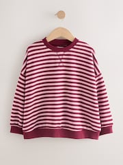 Pink/Plum Oversized Cosy Rib Sweatshirt (3-16yrs) - Image 5 of 9