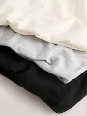 Negro/Blanco - Long Sleeve Bubble Hem T-Shirts 3 Pack (3-16yrs) - Imagen 7 de 8