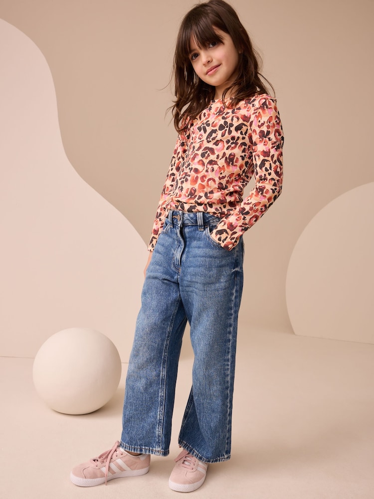 Leopard Long Sleeve Ribbed Top (3-16yrs) - Image 2 of 7