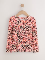 Leopard Long Sleeve Ribbed Top (3-16yrs) - Image 4 of 7