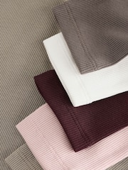 Neutral Ribbed Long Sleeve Tops 5 Pack (3-16yrs) - Image 9 of 9