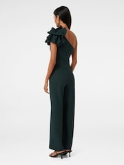 Forever New Green Petite Celeste One Shoulder Ruffle Jumpsuit - Image 2 of 4