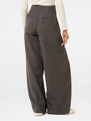 Forever New Grey Freya Petite High Waist Wide Leg Trousers - Image 2 of 5