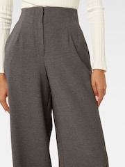 Forever New Grey Freya Petite High Waist Wide Leg Trousers - Image 3 of 5