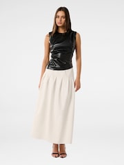 Forever New Black Jinnie Mixed Fabric Maxi Dress - Image 1 of 4