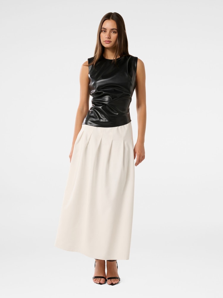 Forever New Black Jinnie Mixed Fabric Maxi Dress - Image 1 of 4