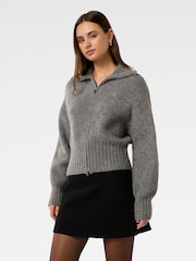 Forever New Grey Tori Knitted Jacket - Image 4 of 5