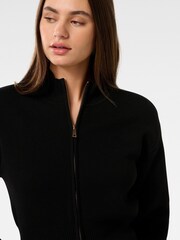 Forever New Black Tia Zip Co-ord Cardigan - Image 3 of 5