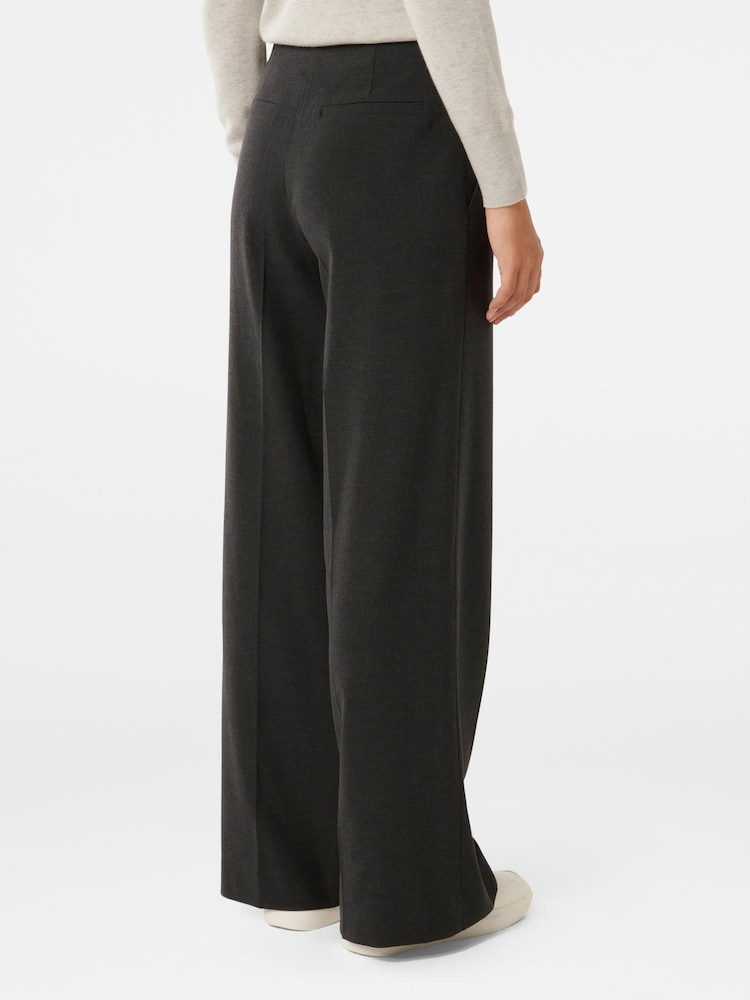 Forever New Black Frieda High Waist Wide Leg Trousers - Image 2 of 5