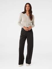 Forever New Black Frieda High Waist Wide Leg Trousers - Image 5 of 5