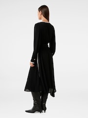 Forever New Black Amélie Contrast Midi Dress - Image 2 of 4
