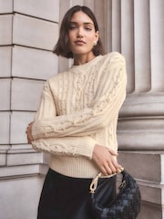 Forever New White Marie Pearl Embellished Jumper - Image 1 of 5