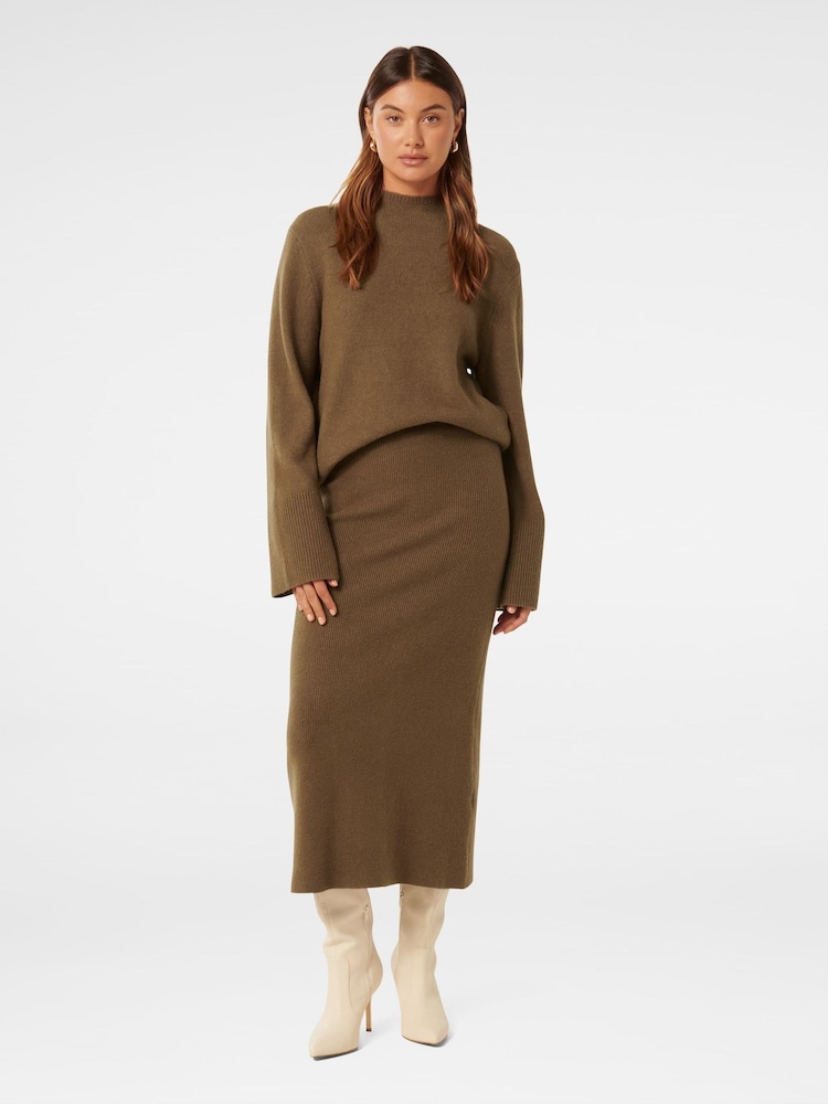 Forever New Brown Layla Co-ord Midi Skirt - Image 5 of 5