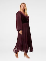 Forever New Margaret Curve Velvet средних размеров платья - Image 3 of 4