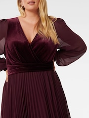 Forever New Margaret Curve Velvet средних размеров платья - Image 4 of 4