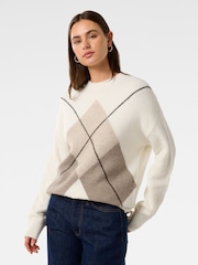 Forever New Natural Emma Argyle Knit Jumper - Image 4 of 5
