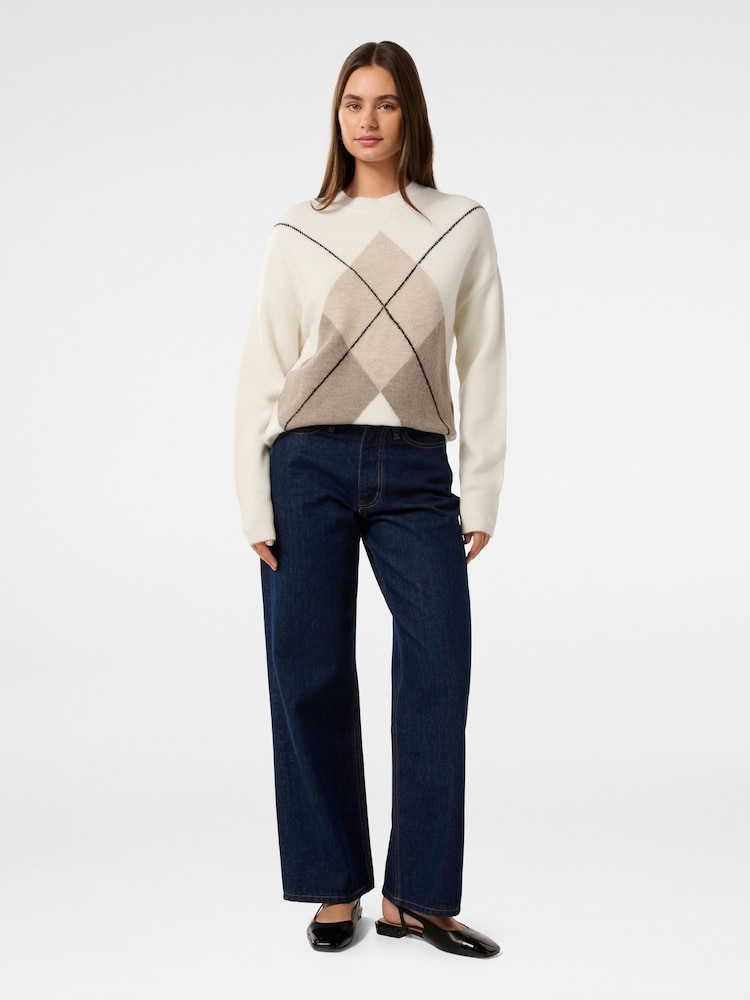 Forever New Natural Emma Argyle Knit Jumper - Image 5 of 5