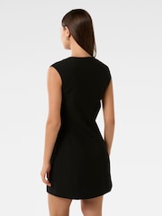 Forever New Black Hannah Zip Front Mini Dress - Image 2 of 5