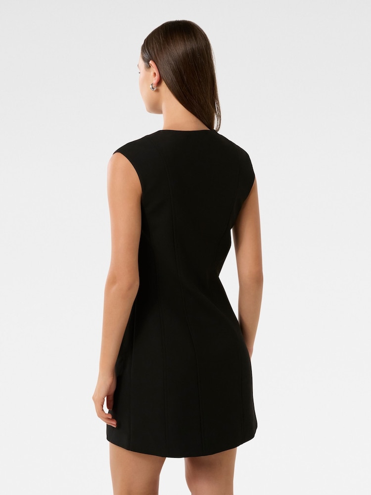 Forever New Black Hannah Zip Front Mini Dress - Image 2 of 5