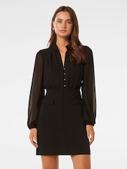 Forever New Black Daniella Mini Dress - Image 1 of 5