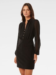 Forever New Black Daniella Mini Dress - Image 4 of 5