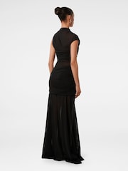 Forever New Black Petite Lune Layered Mesh Dress - Image 2 of 4