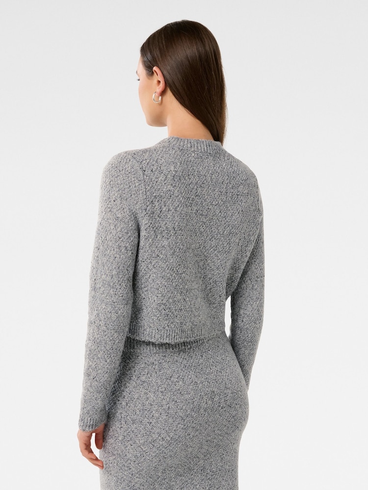 Forever New Grey Sasha Boucle Co-ord Cardigan - Image 2 of 5