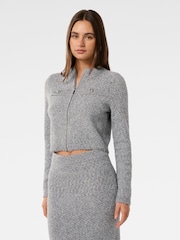 Forever New Grey Sasha Boucle Co-ord Cardigan - Image 4 of 5