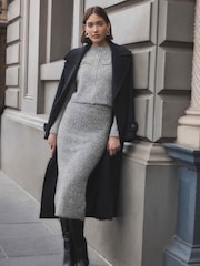 Forever New Grey Sasha Boucle Co-ord Midi Skirt - Image 1 of 5