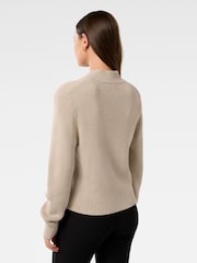 Forever New Natural Harley Knitted Bomber Jacket - Image 2 of 5
