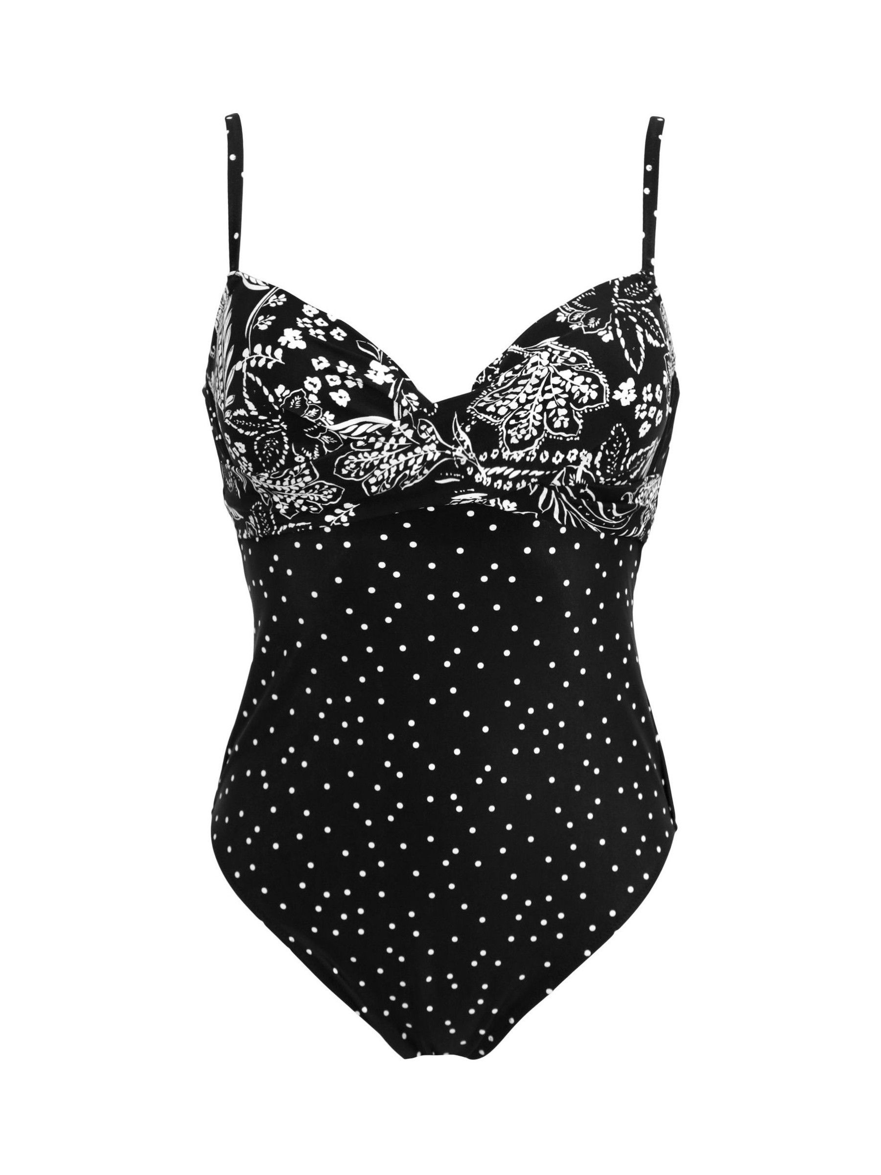 Buy Pour Moi Black Scoop Neck Tummy Control Swimsuit from the Next UK