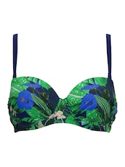 Pour Moi Blue Padded Palermo Bikini Top - Image 3 of 4