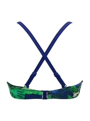 Pour Moi Blue Padded Palermo Bikini Top - Image 4 of 4