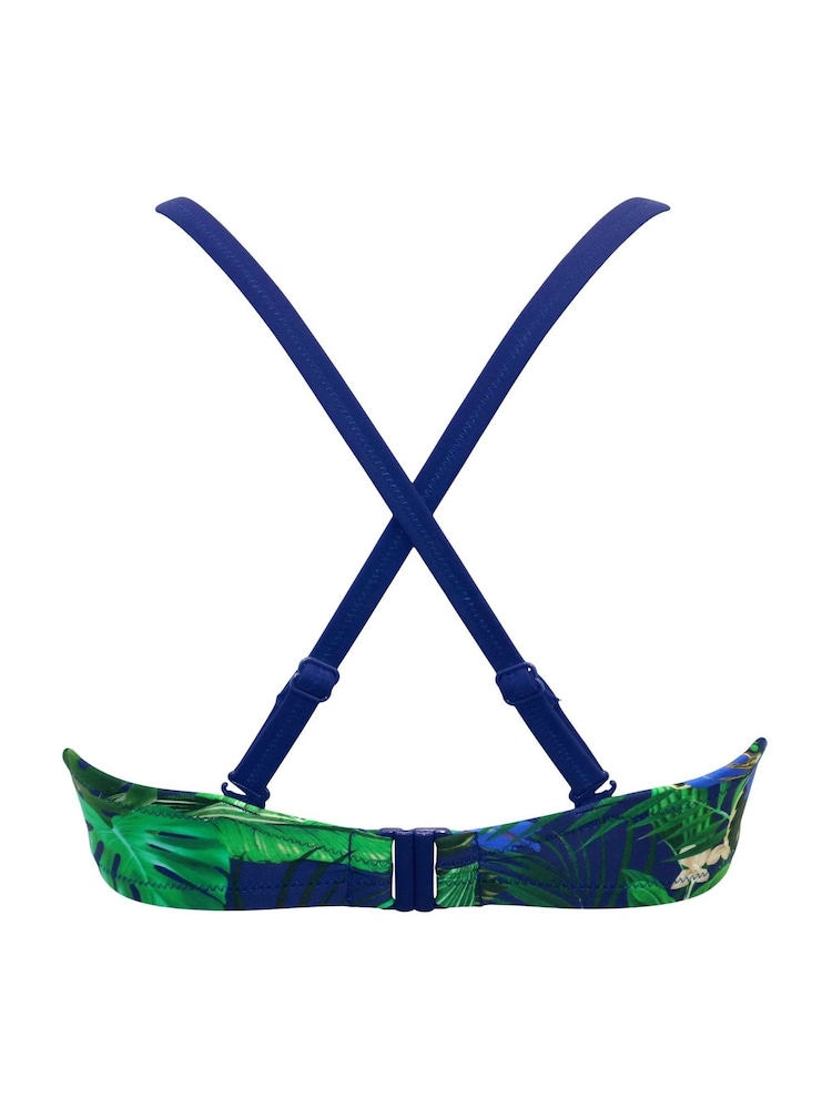 Pour Moi Blue Padded Palermo Bikini Top - Image 4 of 4