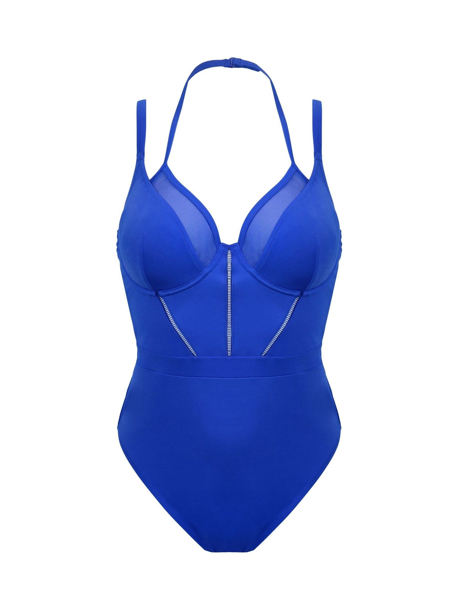 Buy Pour Moi Blue Sydney Double Strap Underwired Swimsuit from