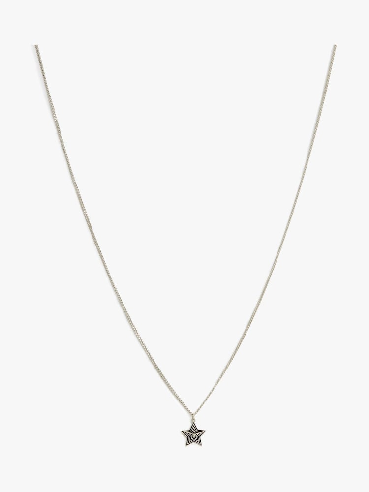 AllSaints Silver Tone Star Pendant - Image 2 of 5