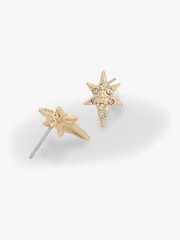 AllSaints Gold Tone Starburst Stud Earrings - Image 3 of 4