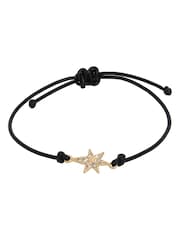AllSaints Black Starburst Leather Slider Bracelet - Image 2 of 3