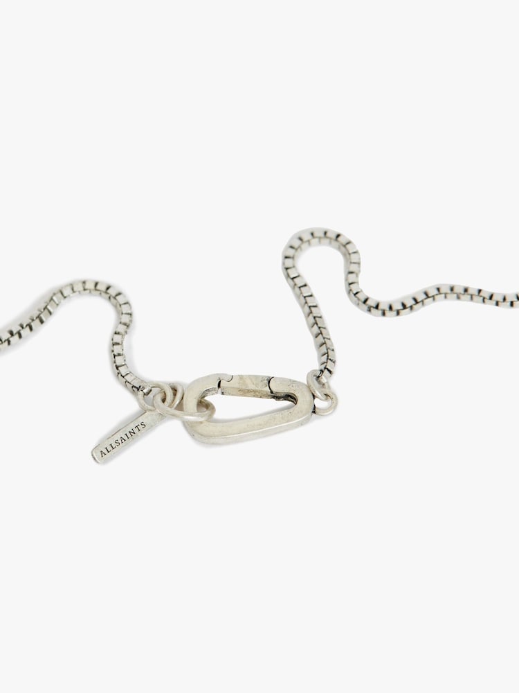 AllSaints Silver Tone Moon Man Pendant - Image 2 of 5