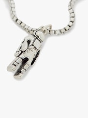 AllSaints Silver Tone Moon Man Pendant - Image 4 of 5