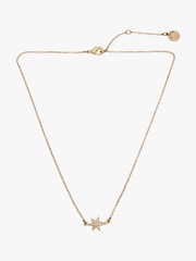 AllSaints Gold Tone Starburst Pendant Necklace - Image 1 of 4