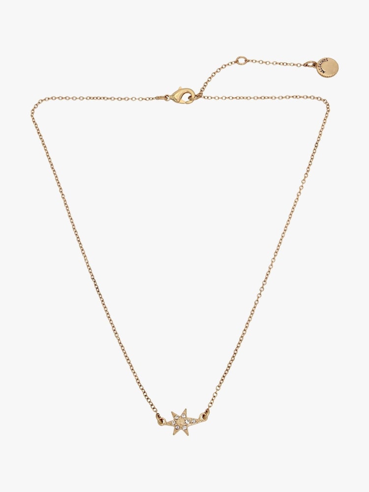 AllSaints Gold Tone Starburst Pendant Necklace - Image 1 of 4
